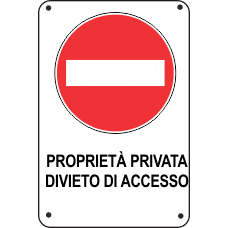 divieto accesso proprietà privata